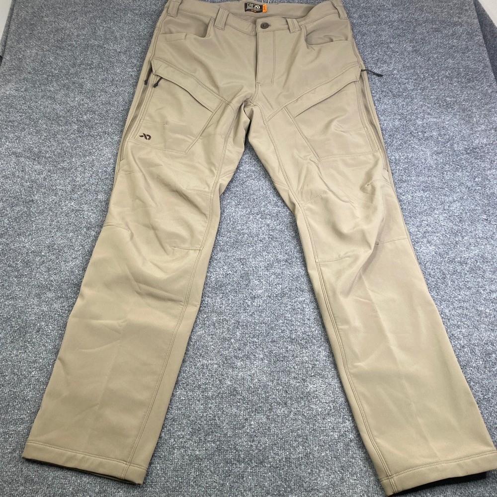 First Lite 308 Lined Pants Mens 36x34 Tan Fleece Lined Hunting Tactical Outdoor